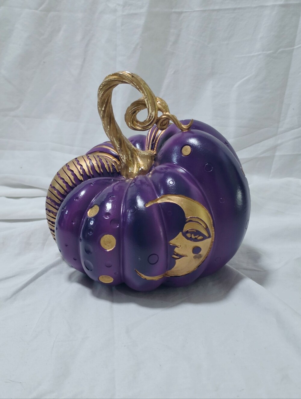 Celestial Moon Ceramic Halloween Pumpkin